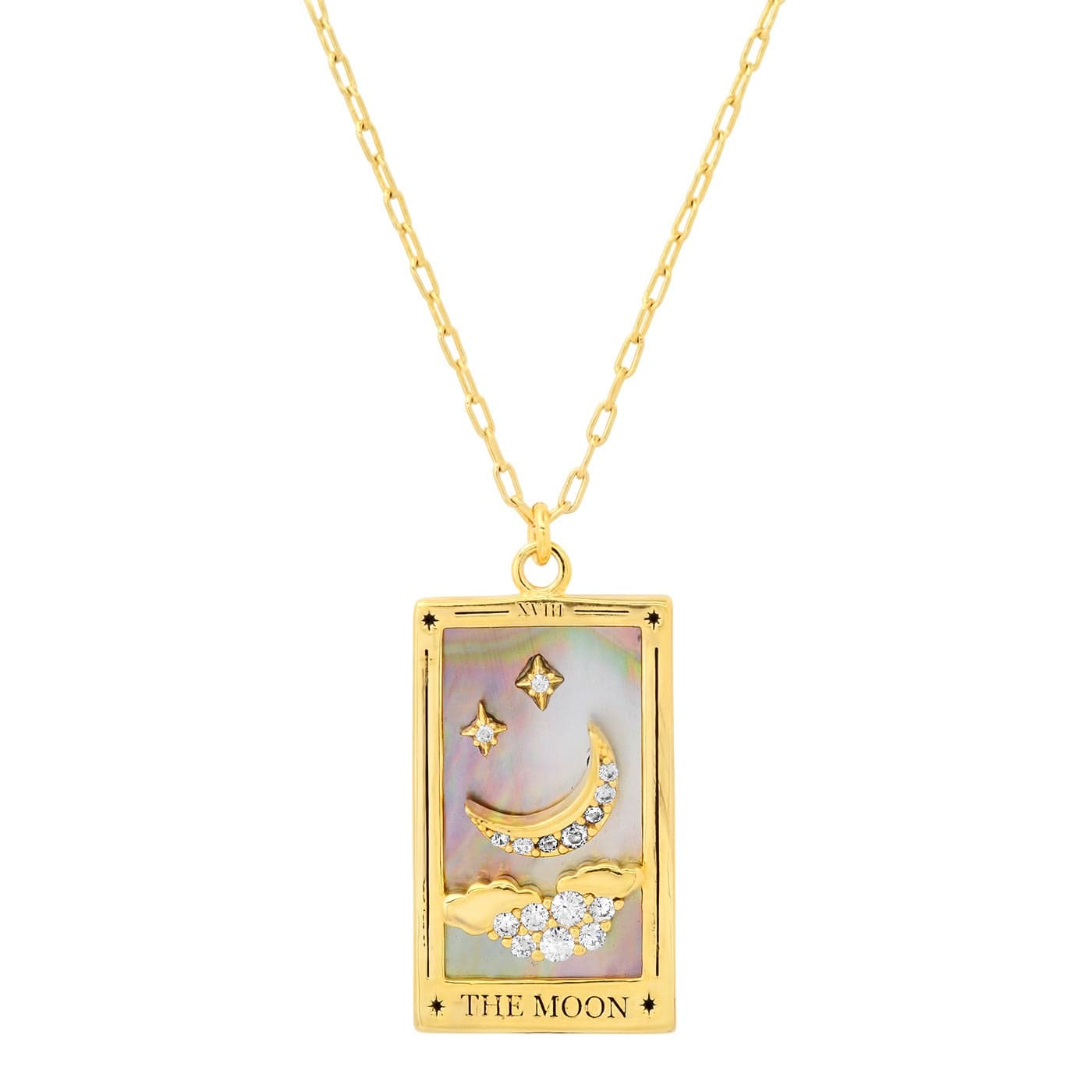 TAI JEWELRY Necklace The Moon Tarot Card Necklace