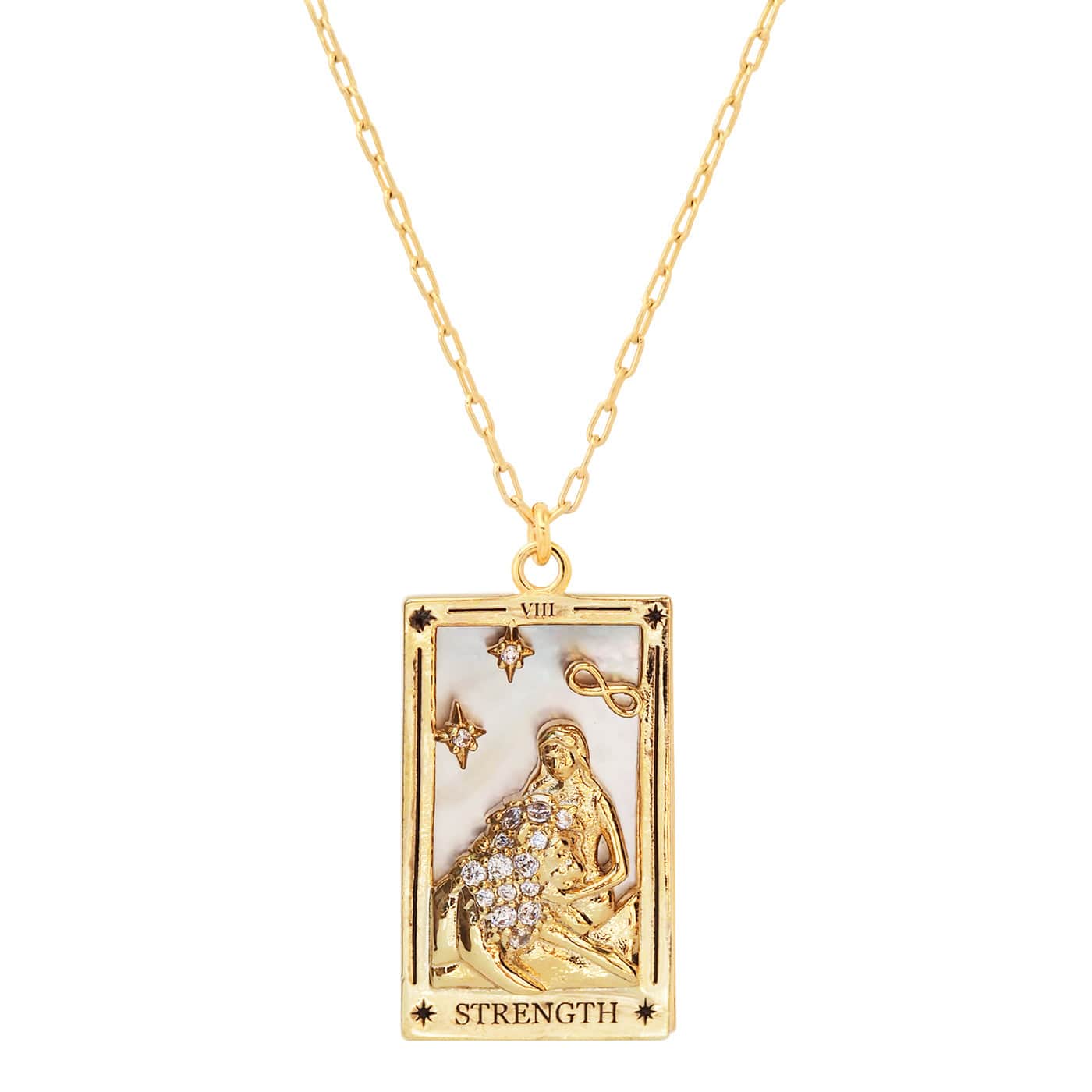 TAI JEWELRY | The Strength Tarot Card Necklace | Necklace |