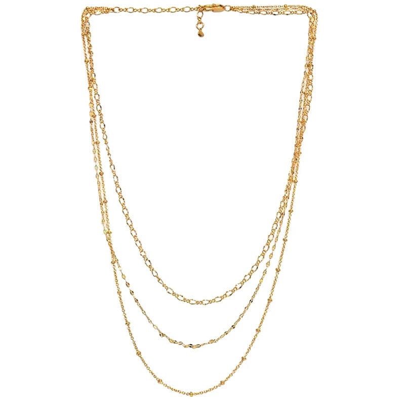 TAI JEWELRY Necklace Triple Chain Necklace