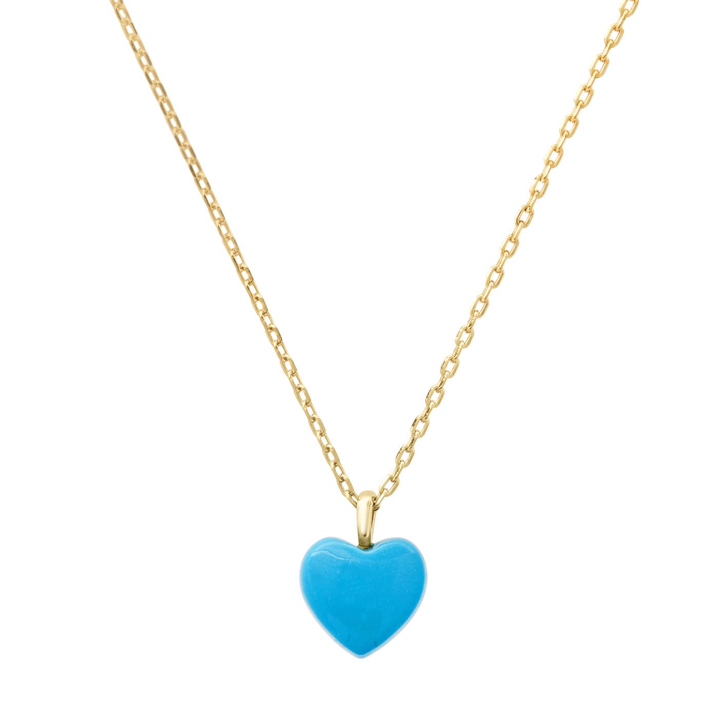TAI JEWELRY Turquoise Heart Pendant Necklace
