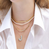 TAI JEWELRY | Twinkling Monogram Charm Necklace | Necklace |