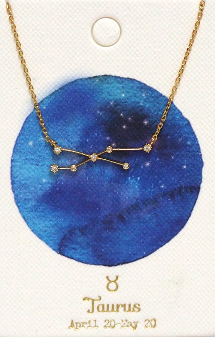 TAI JEWELRY Necklace Taurus Zodiac Constellation Necklace