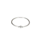 TAI JEWELRY RING Simple Silver Clear Cz Ring