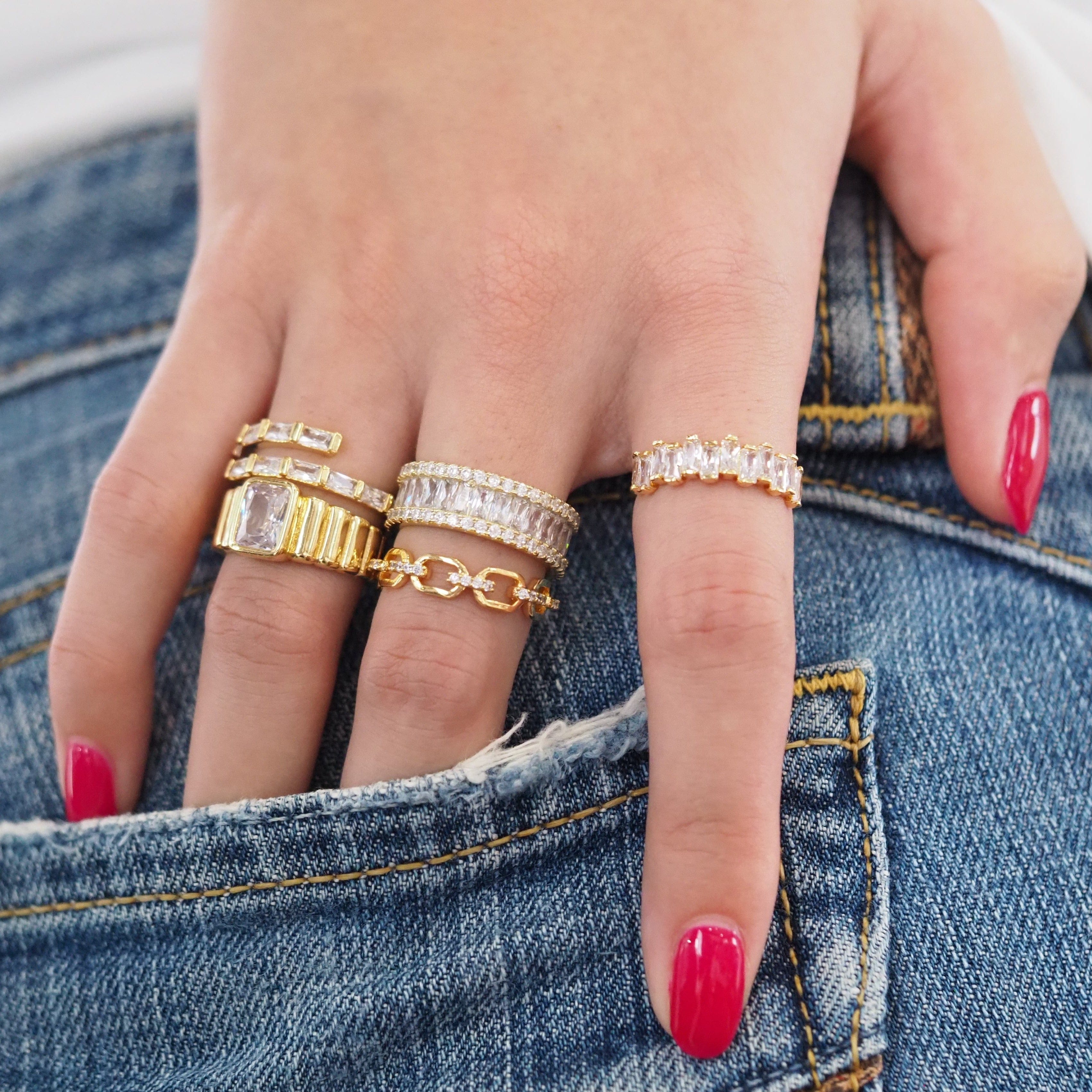 TAI JEWELRY | Baguette Eternity Band | Rings |