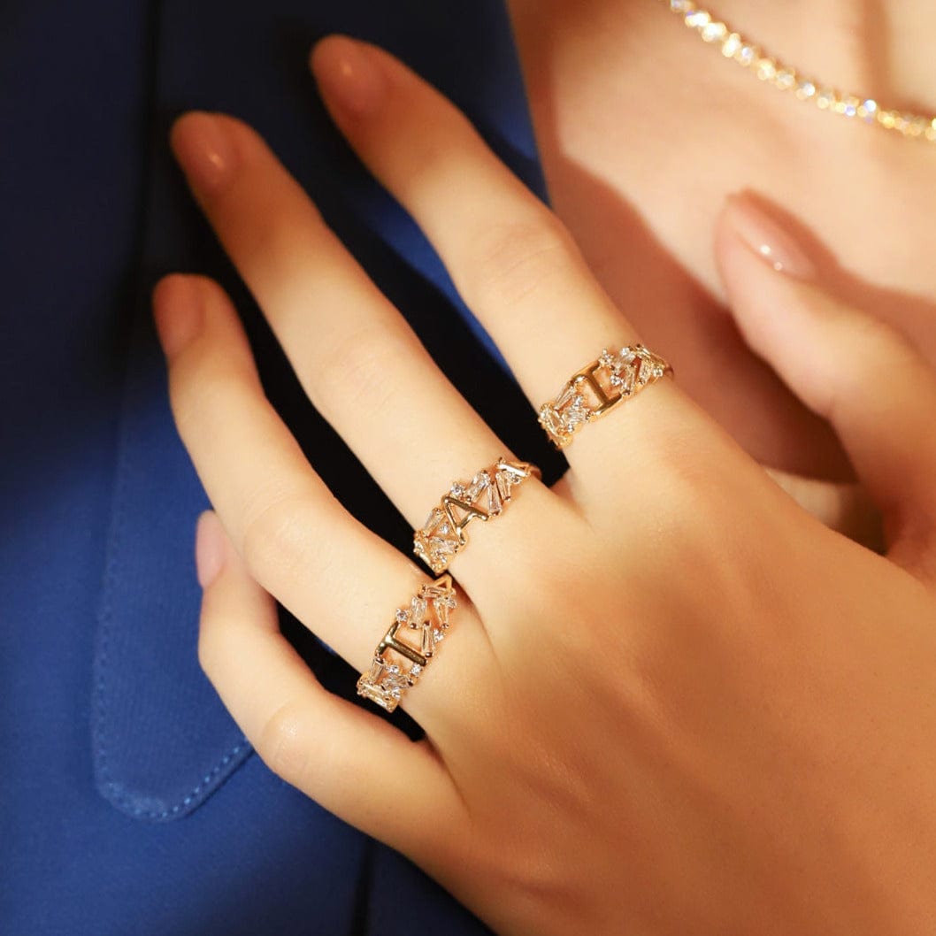 TAI JEWELRY | Baguette Initial Ring | Rings |