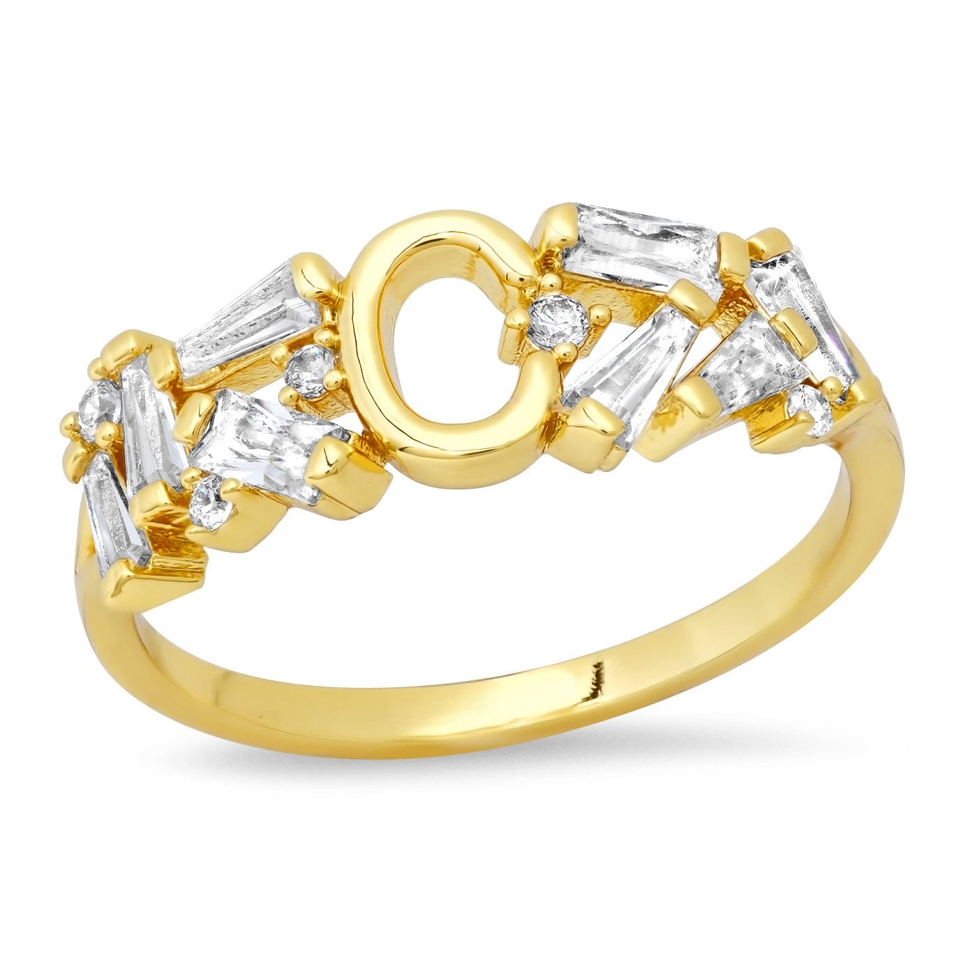 TAI JEWELRY | Baguette Initial Ring | Rings |