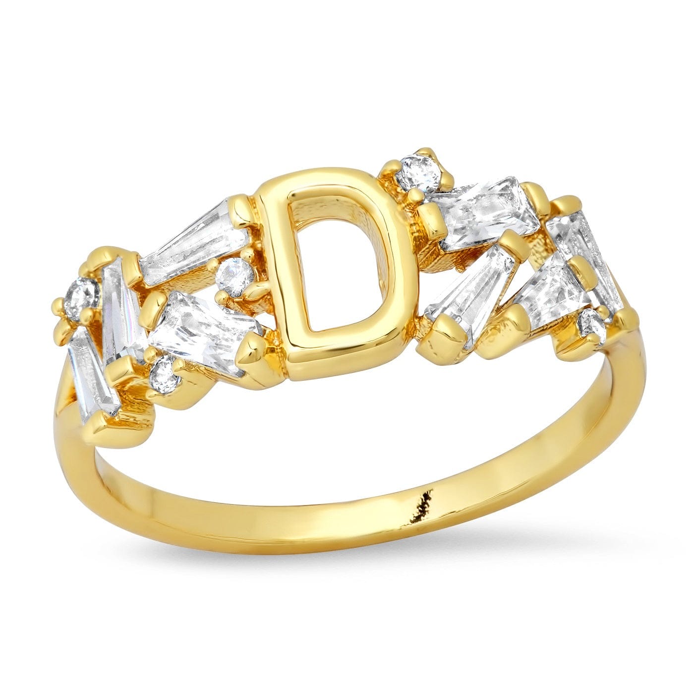 TAI JEWELRY Rings 6 / D Baguette Initial Ring