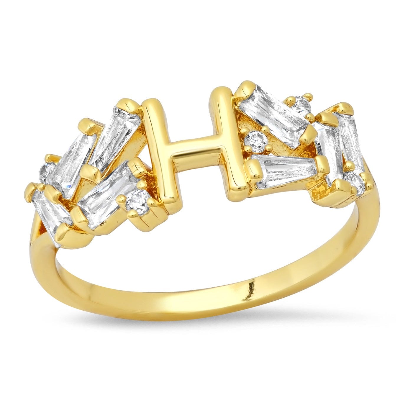 TAI JEWELRY Rings 6 / H Baguette Initial Ring