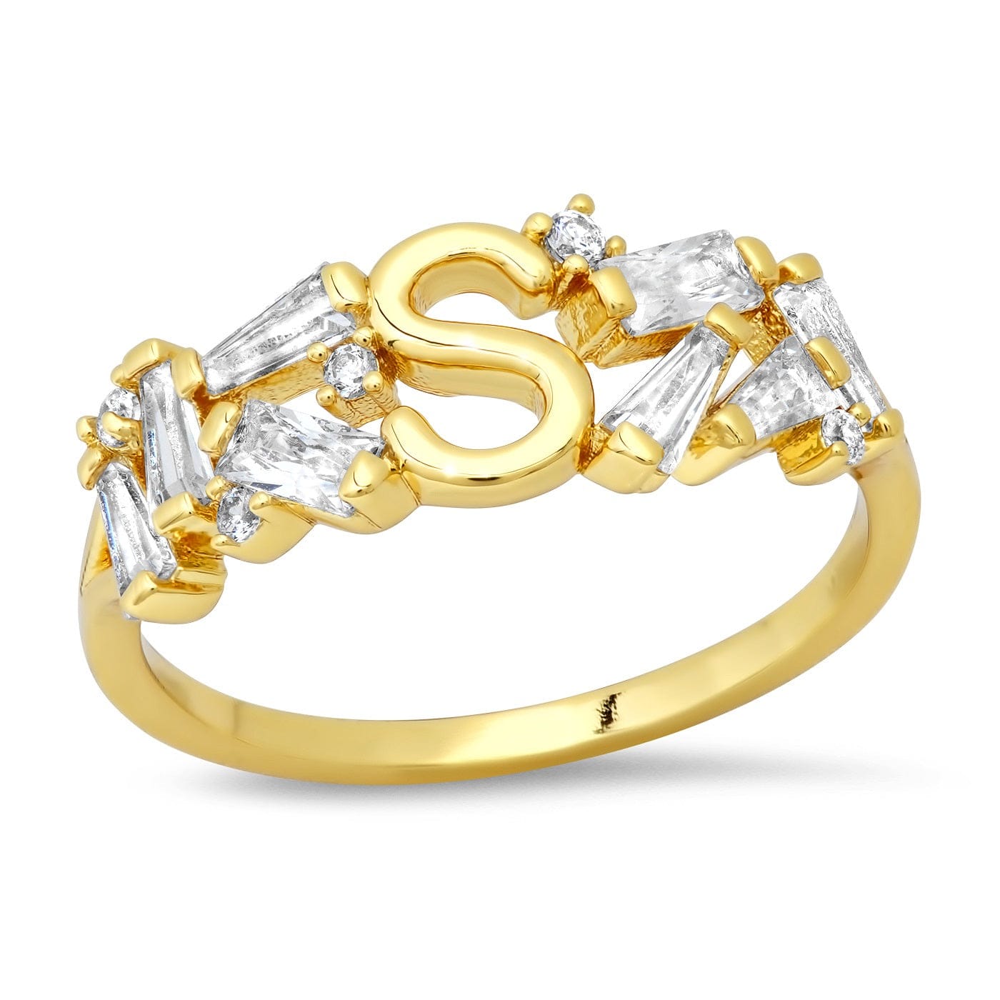 TAI JEWELRY | Baguette Initial Ring | Rings |