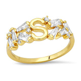 TAI JEWELRY | Baguette Initial Ring | Rings |