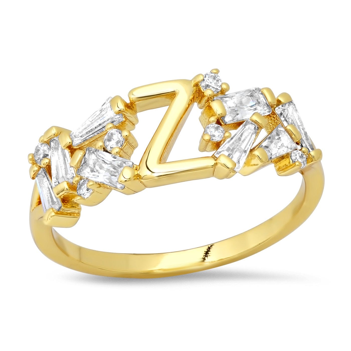 TAI JEWELRY Rings 6 / Z Baguette Initial Ring