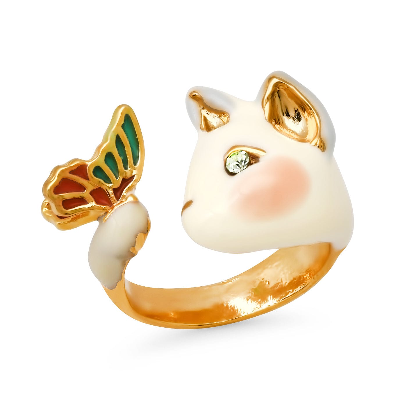TAI JEWELRY | Butterfly and Cat Open Ring | Rings |