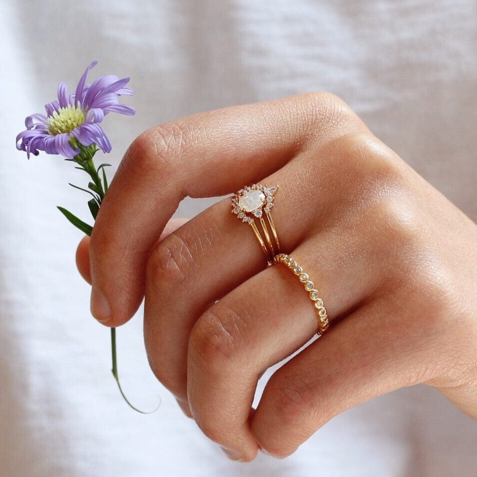 TAI JEWELRY | Royal Sparkle Ring Set – 3 Piece | Rings |