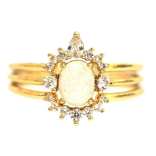 TAI JEWELRY | Royal Sparkle Ring Set – 3 Piece | Rings |