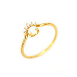 TAI JEWELRY Rings Cz Crowned White Opal Ring