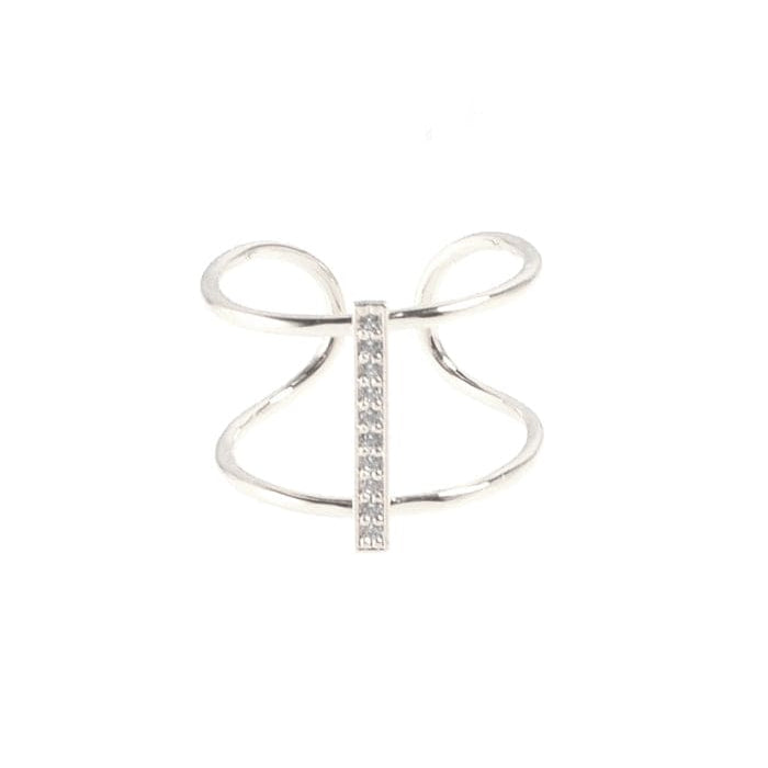 TAI JEWELRY | Open Bar CZ Accent Ring | Rings |