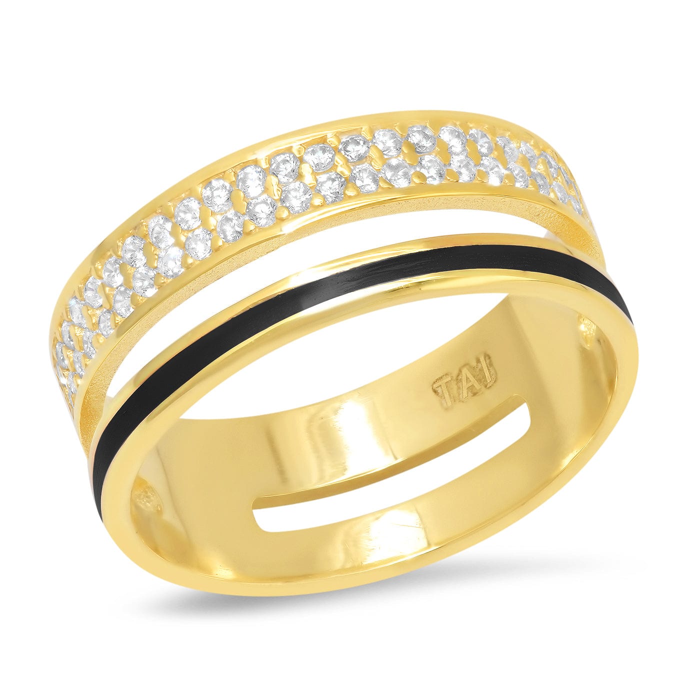 TAI JEWELRY | Duo Glow Pavé Band Ring | Rings |