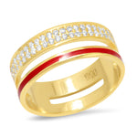 TAI JEWELRY | Duo Glow Pavé Band Ring | Rings |