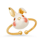 TAI JEWELRY Rings Enamel Bunny Ring