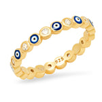 TAI JEWELRY | Evil Eye Enamel Bezel Ring | Rings |