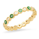 TAI JEWELRY | Evil Eye Enamel Bezel Ring | Rings |