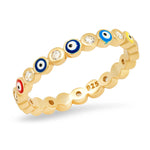 TAI JEWELRY | Evil Eye Enamel Bezel Ring | Rings |