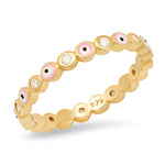 TAI JEWELRY | Evil Eye Enamel Bezel Ring | Rings |