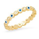 TAI JEWELRY | Evil Eye Enamel Bezel Ring | Rings |