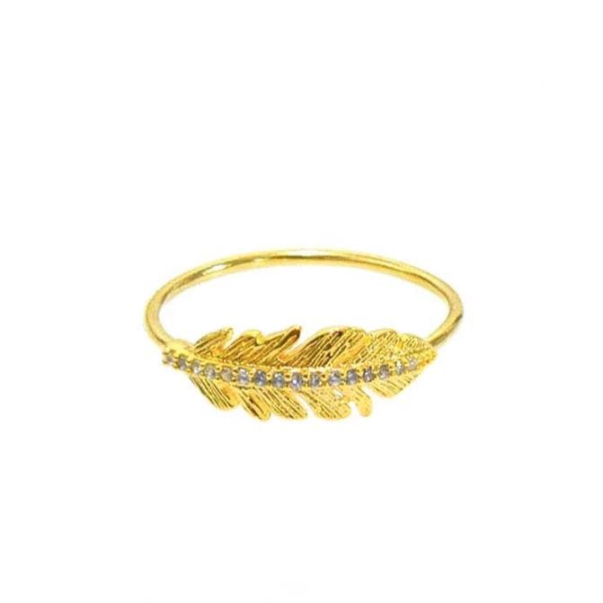 TAI JEWELRY | CZ Feather Ring | Rings |