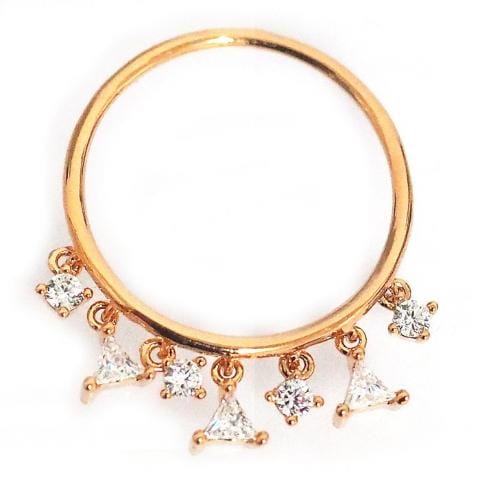 TAI JEWELRY Rings Geo Dangle Ring