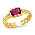 TAI JEWELRY | Ruby Link Chain Ring | Rings |