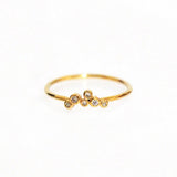 TAI JEWELRY Rings 6 Gold Ring With 6 Cz Cluster