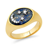 TAI JEWELRY Rings Lapis Star And Moon Signet