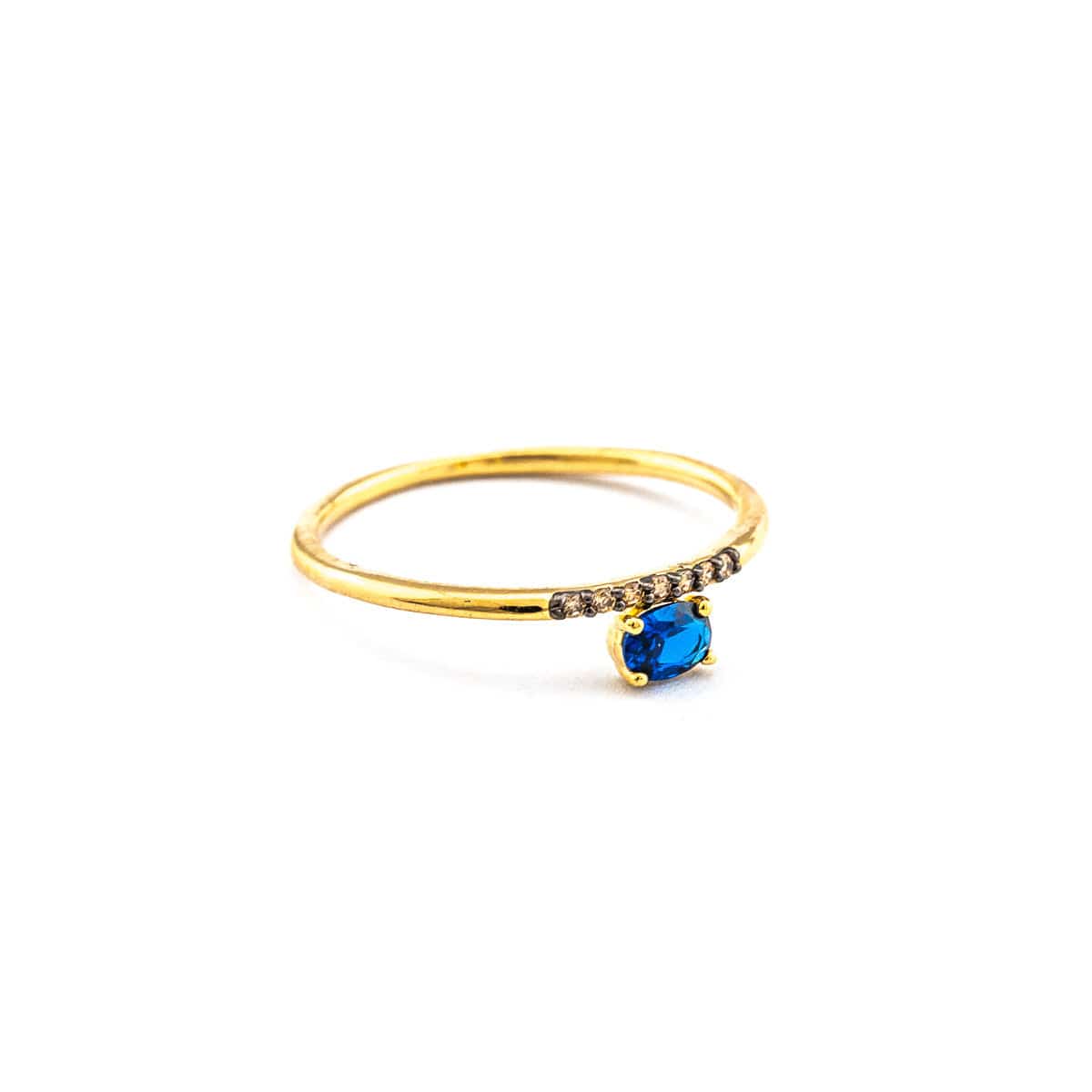 TAI JEWELRY | Montana Blue Offset Ring | Rings |