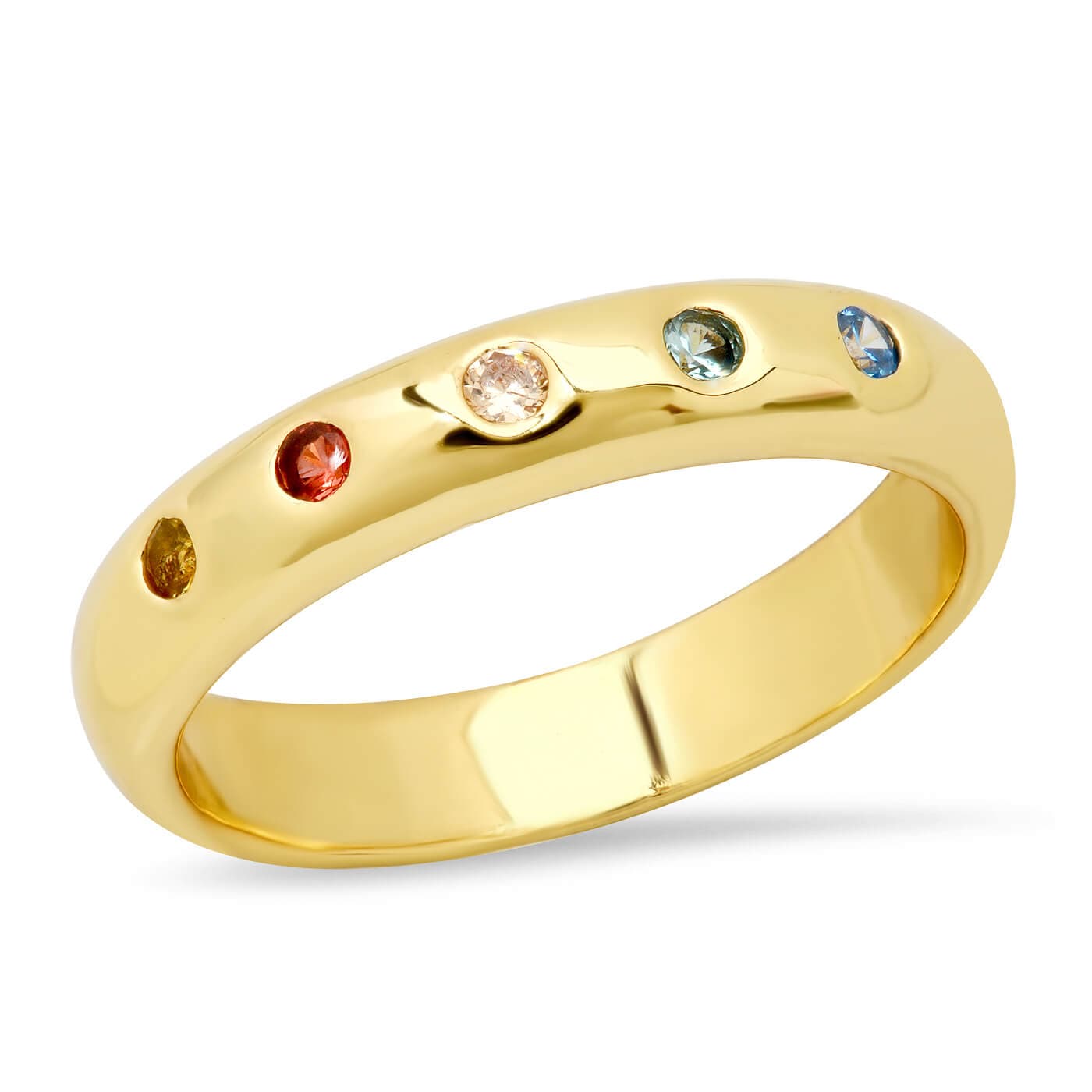 TAI JEWELRY | Rainbow Gemstone Dome Ring | Rings |