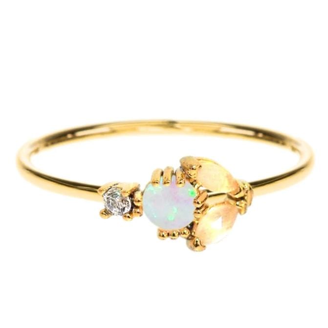 TAI JEWELRY Rings Opal Cats Eye Cluster Ring