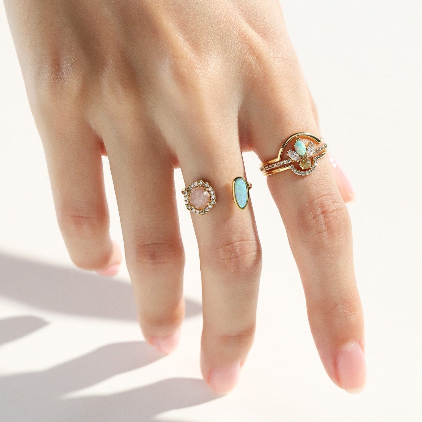 TAI JEWELRY | Opal & Druzy Adjustable Ring | Rings |
