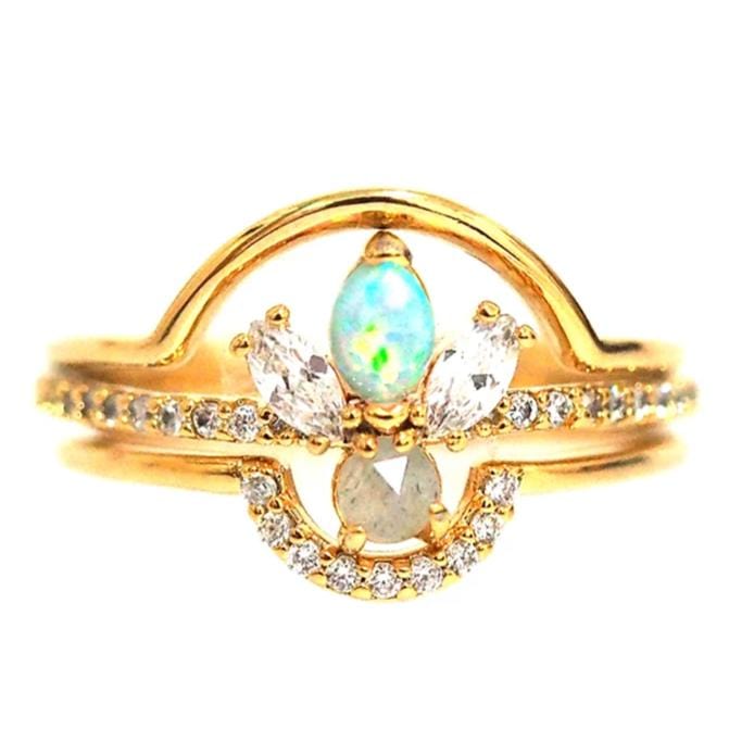 TAI JEWELRY | Opal Stackable Rings | Set Of Three | Rings |