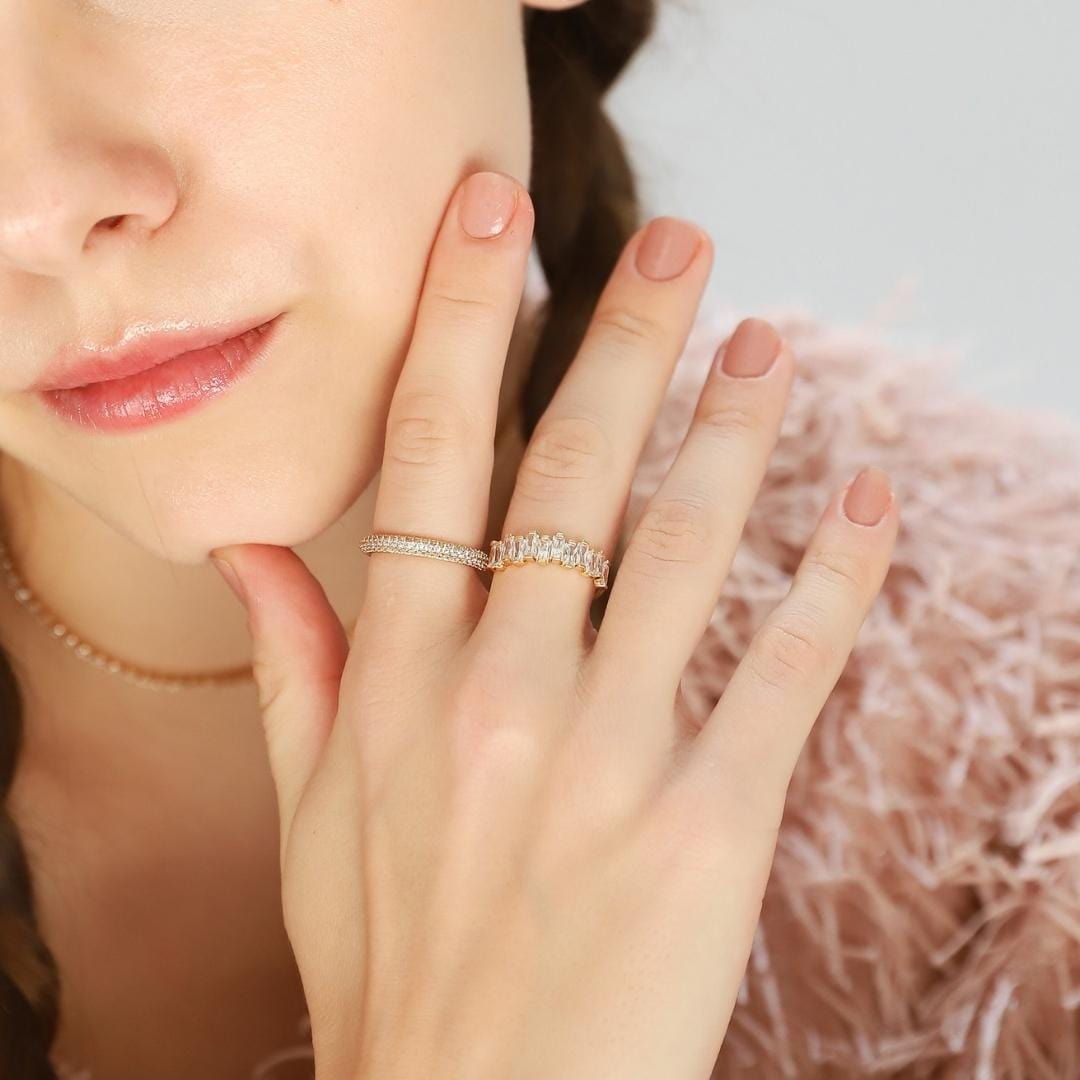 TAI JEWELRY | Pave CZ Eternity Band | Rings |
