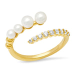 TAI JEWELRY | Pearl CZ Wrap Ring | Rings |