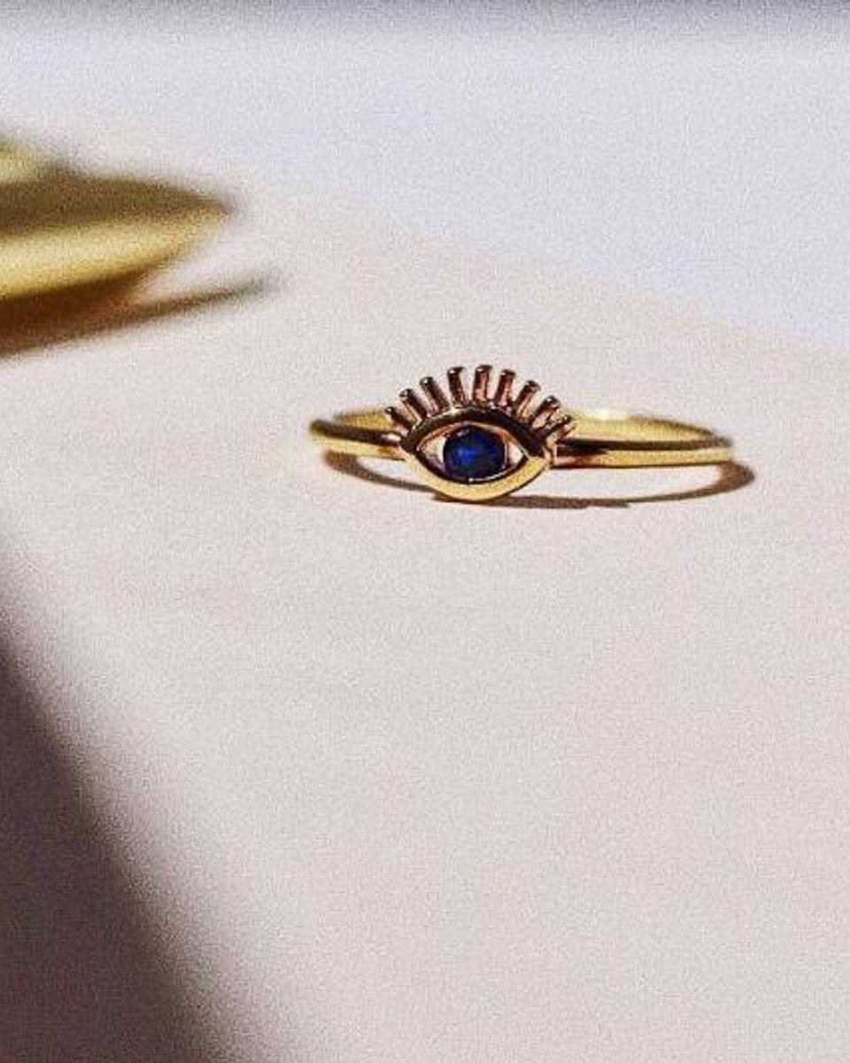 TAI JEWELRY Rings Rose Gold Eye Ring