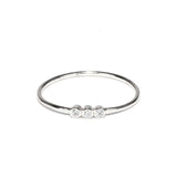 TAI JEWELRY | Triple CZ Dainty Ring – Silver | Rings |