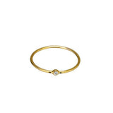 TAI JEWELRY Rings 3 Simple Gold Clear Cz Ring