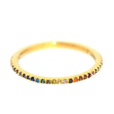 TAI JEWELRY | Rainbow Pavé CZ Band | Rings |