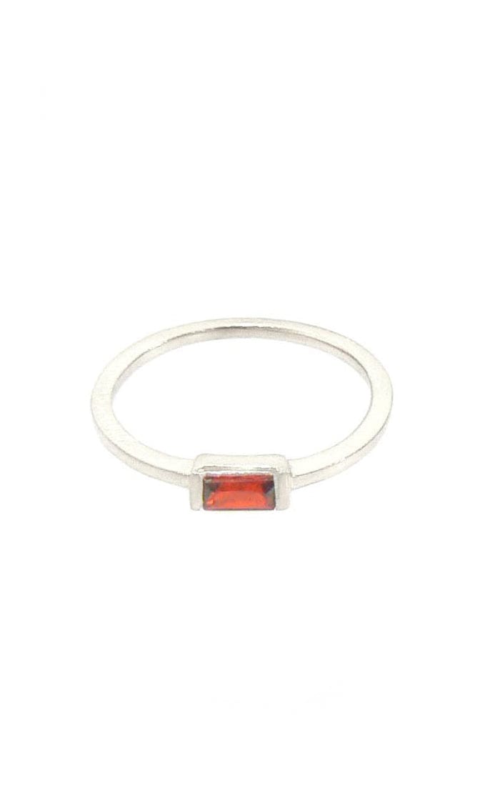 TAI JEWELRY | Silver Baguette Charm Ring | Rings |