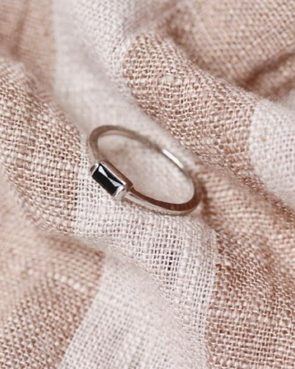 TAI JEWELRY | Silver Baguette Charm Ring | Rings |