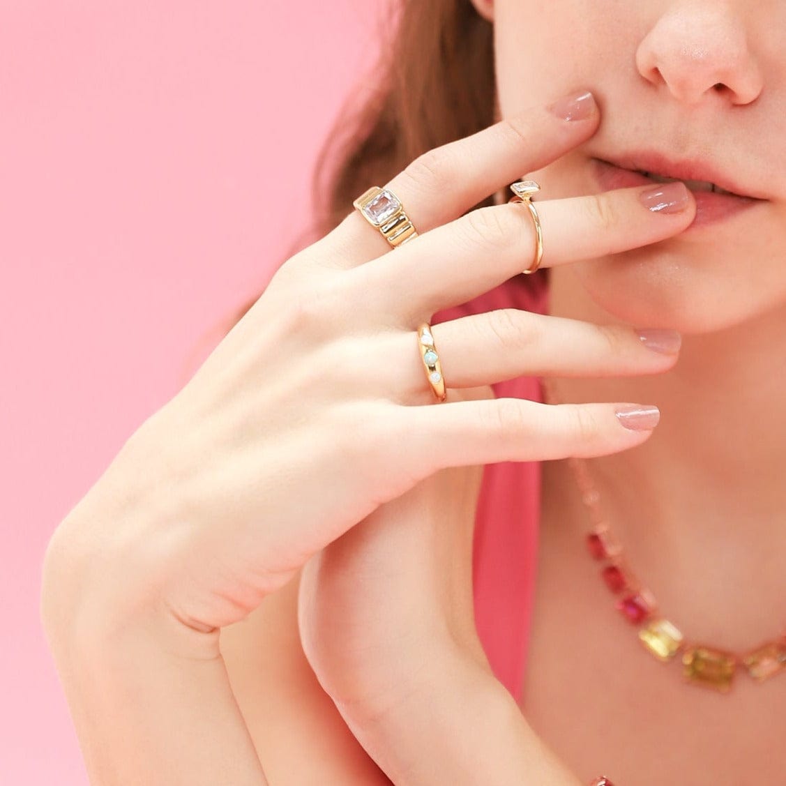 TAI JEWELRY | Triple Accent Dome Ring | Rings |