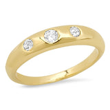 TAI JEWELRY | Triple Accent Dome Ring | Rings |