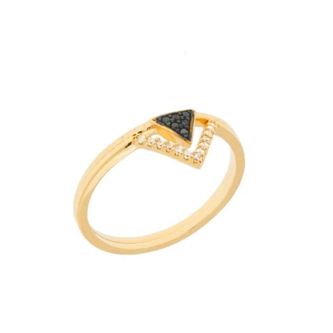 TAI JEWELRY Rings Triangle Duo Ring | Set Of Two