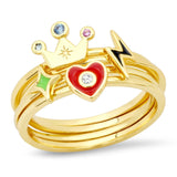 TAI JEWELRY | Whimsical Crown Stack Ring Set | Rings |